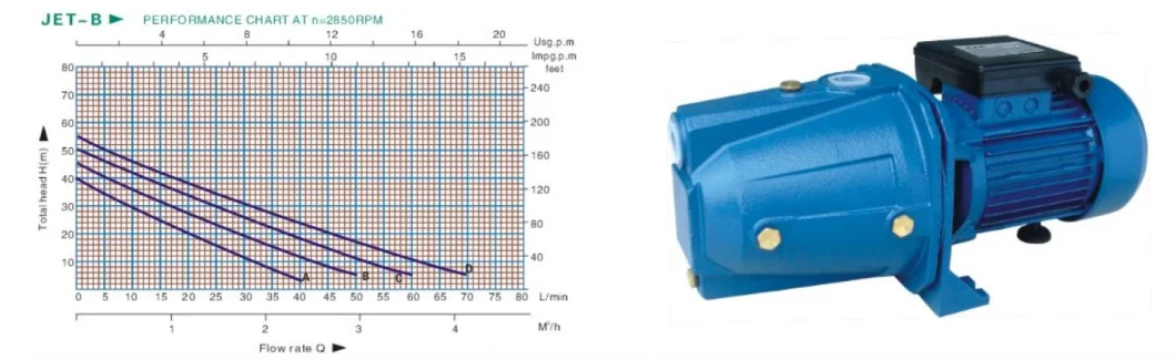 Shallow Well Self-Priming Suction Pump 3600L/H Large Flow Jet Pump for Irrigation Water Pump